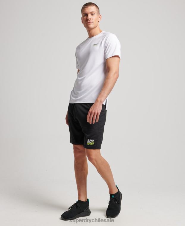 hombres Superdry negro shorts holgados básicos 2R68Z1411