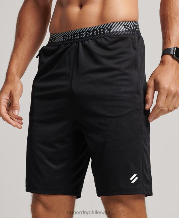hombres Superdry negro shorts holgados básicos 2R68Z316