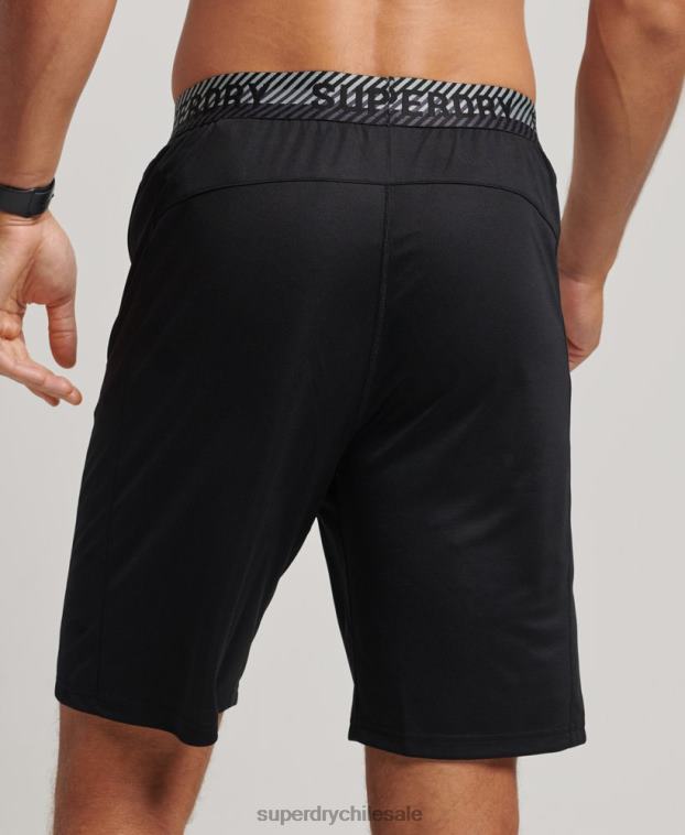 hombres Superdry negro shorts holgados básicos 2R68Z316