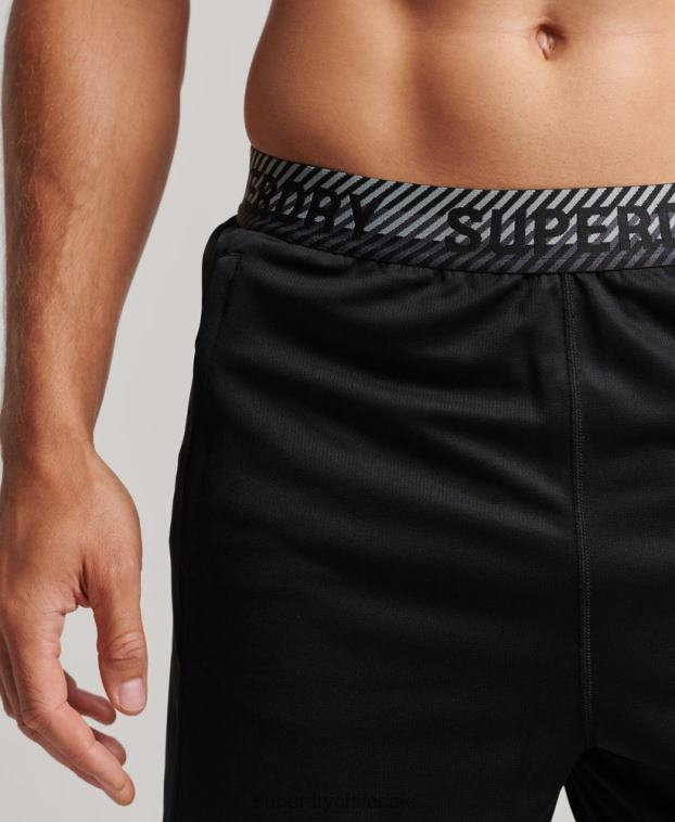 hombres Superdry negro shorts holgados básicos 2R68Z316