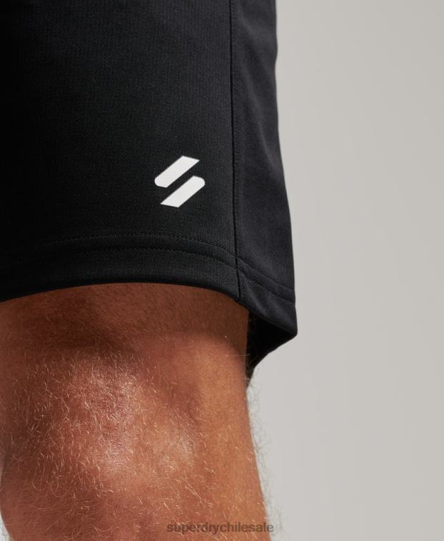 hombres Superdry negro shorts holgados básicos 2R68Z316