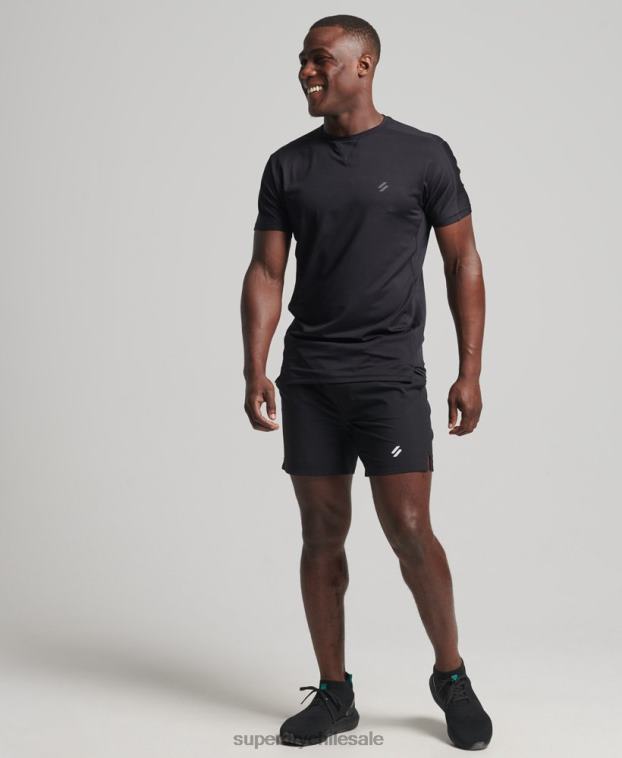 hombres Superdry negro shorts multideporte core 2R68Z5383
