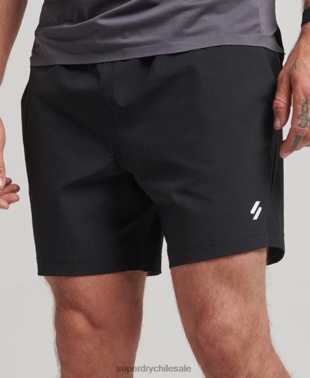 hombres Superdry negro shorts multideportivos con tejido Core 2R68Z285