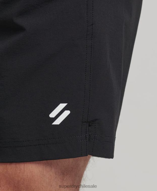 hombres Superdry negro shorts multideportivos con tejido Core 2R68Z285