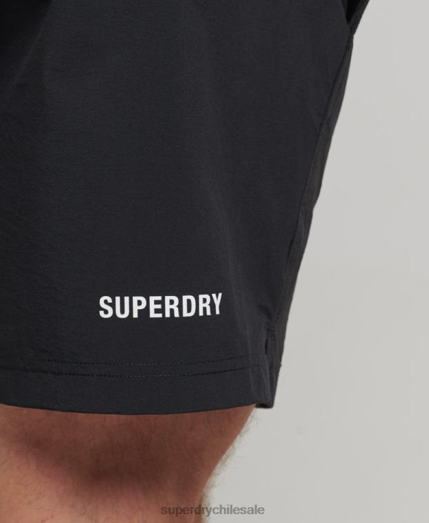 hombres Superdry negro shorts multideportivos con tejido Core 2R68Z285