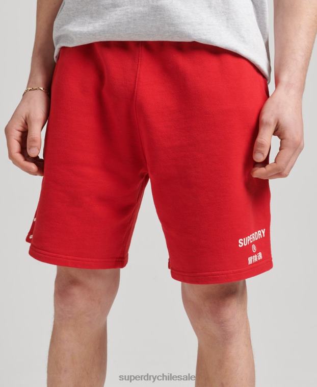 hombres Superdry rojo shorts deportivos code core 2R68Z338