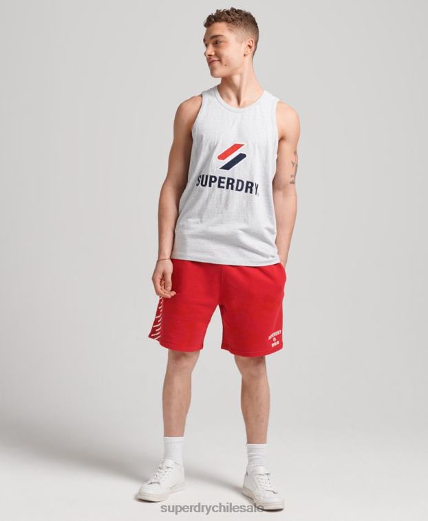 hombres Superdry rojo shorts deportivos code core 2R68Z338