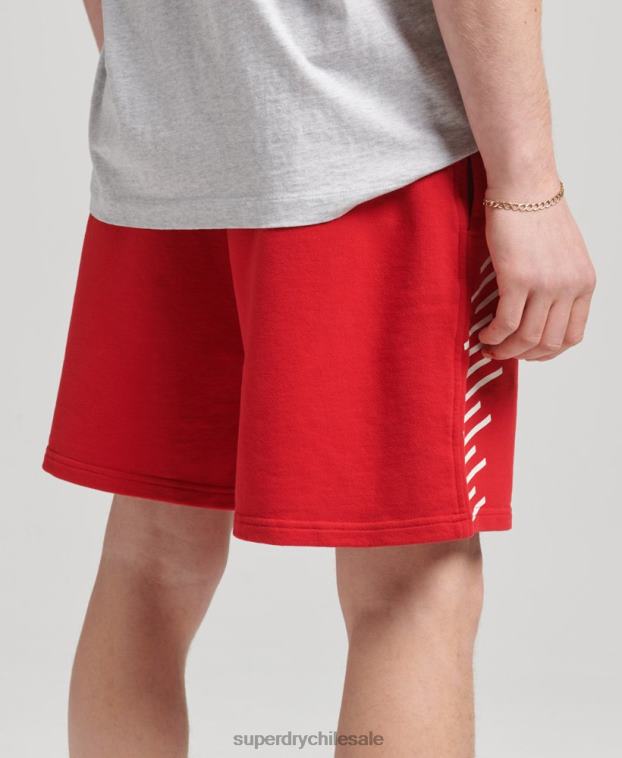 hombres Superdry rojo shorts deportivos code core 2R68Z338