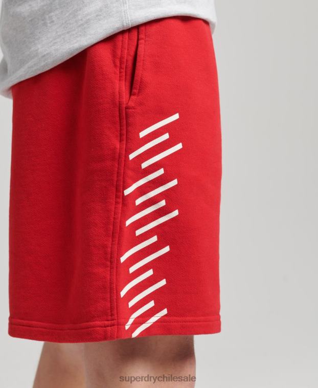 hombres Superdry rojo shorts deportivos code core 2R68Z338