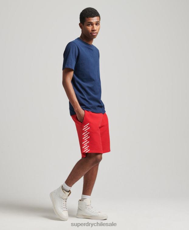 hombres Superdry rojo shorts deportivos code core 2R68Z367