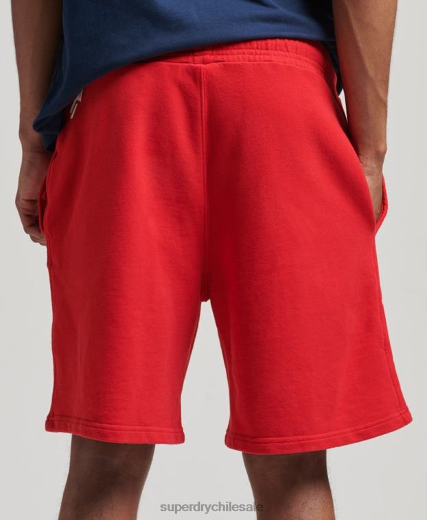 hombres Superdry rojo shorts deportivos code core 2R68Z367
