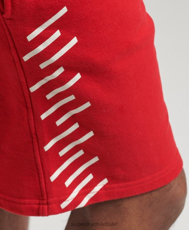 hombres Superdry rojo shorts deportivos code core 2R68Z367