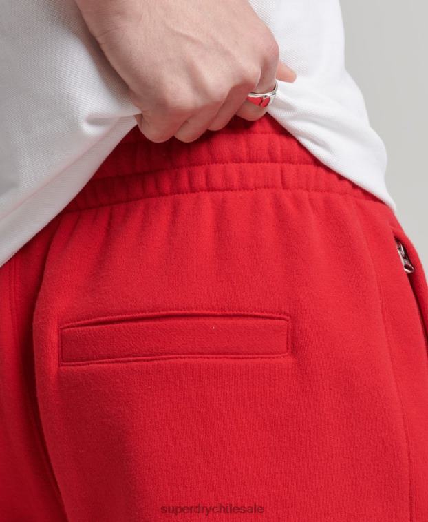 hombres Superdry rojo shorts deportivos con aplique de código 2R68Z366