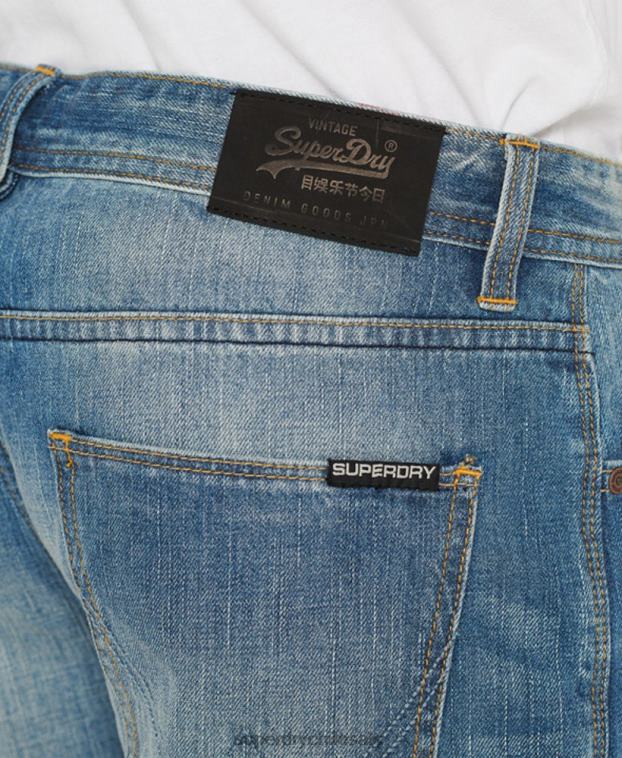 hombres Superdry vaqueros pantalones cortos ajustados de oficial 2R68Z384