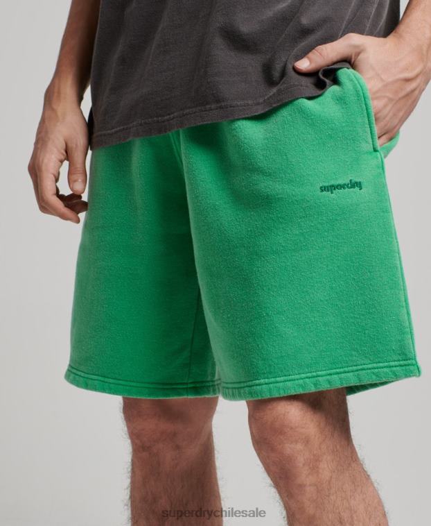 hombres Superdry verde pantalones cortos de marca vintage 2R68Z295