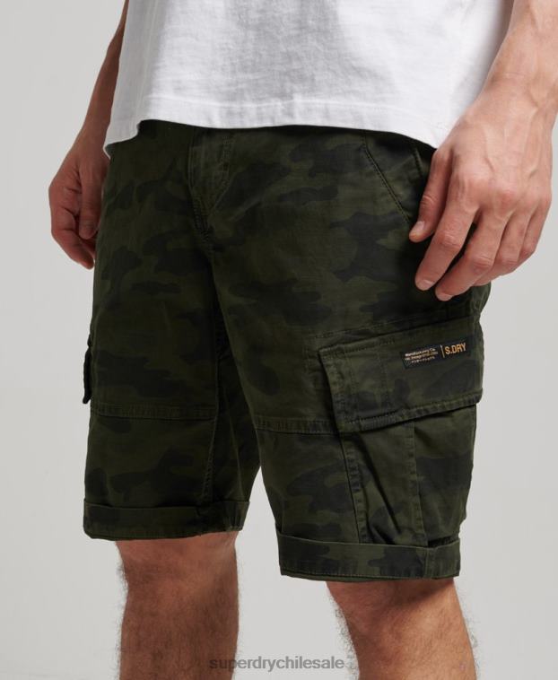 hombres Superdry verde shorts cargo con núcleo de algodón orgánico 2R68Z268