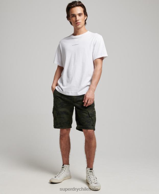 hombres Superdry verde shorts cargo con núcleo de algodón orgánico 2R68Z268