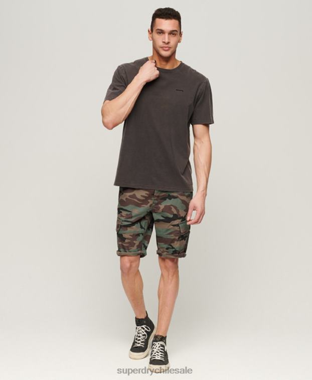 hombres Superdry verde shorts cargo con núcleo de algodón orgánico 2R68Z325