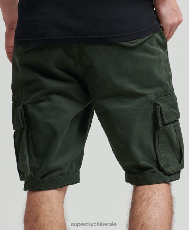 hombres Superdry verde shorts cargo heavy de algodón orgánico con núcleo vintage 2R68Z350