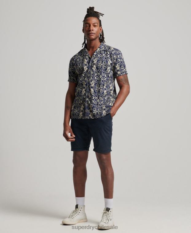 hombres Superdry Armada camisa con cuello abierto 2R68Z123