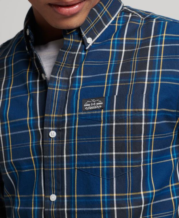 hombres Superdry Armada camisa de vestir a cuadros 2R68Z171
