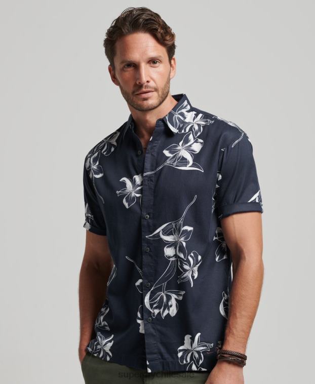 hombres Superdry Armada camisa hawaiana de manga corta 2R68Z83