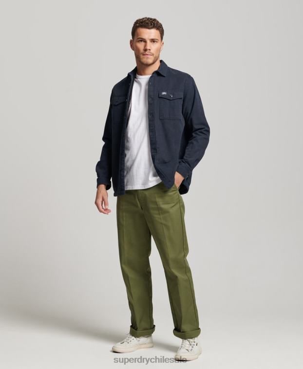 hombres Superdry Armada sobrecamisa Miller con forro de borreguito 2R68Z143