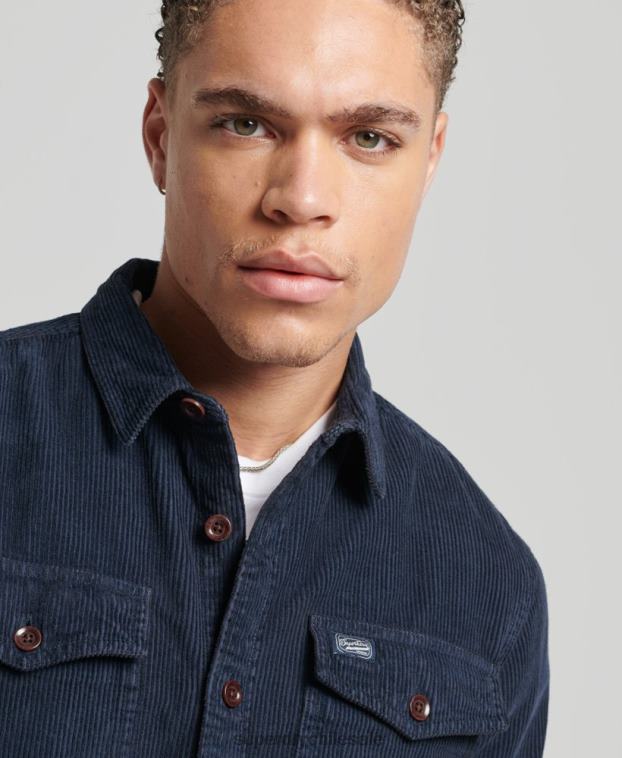 hombres Superdry Armada sobrecamisa de pana vintage 2R68Z182