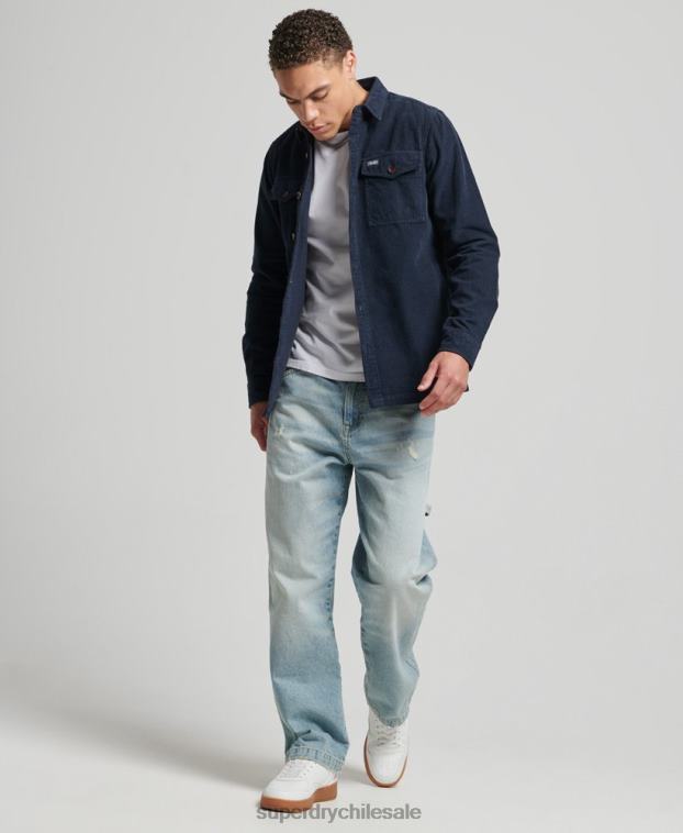 hombres Superdry Armada sobrecamisa de pana vintage 2R68Z182