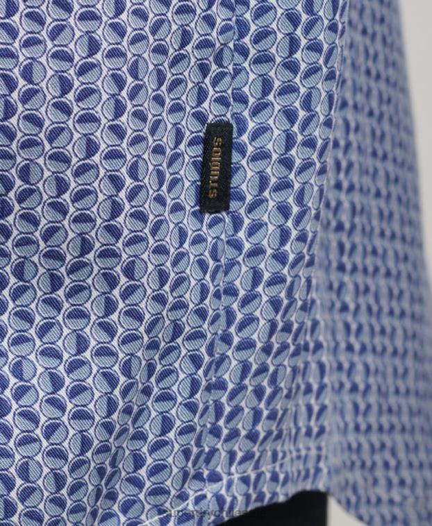 hombres Superdry azul camisa de los 70 2R68Z180