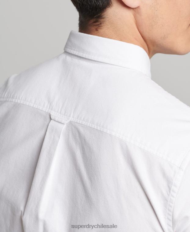 hombres Superdry blanco camisa oxford vintage de algodón orgánico 2R68Z212