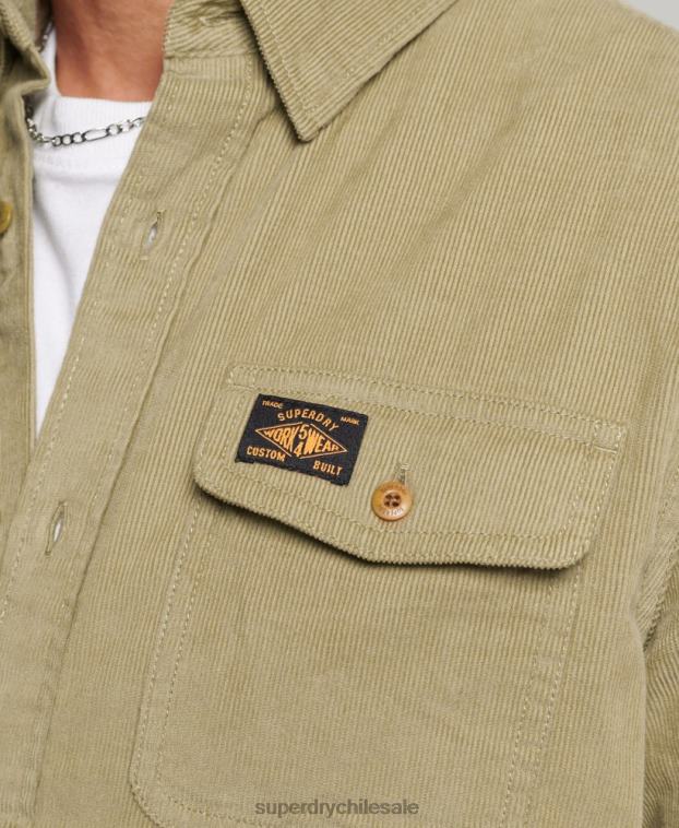 hombres Superdry broncearse camisa de pana trailsman 2R68Z234