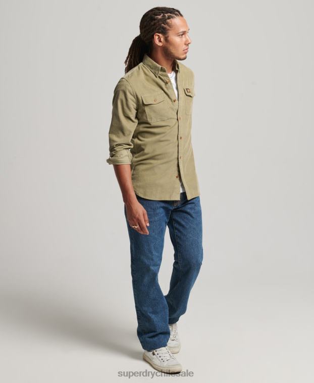 hombres Superdry broncearse camisa de pana trailsman 2R68Z234