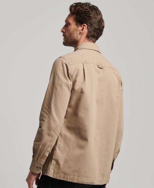 hombres Superdry broncearse sobrecamisa de lona 2R68Z140