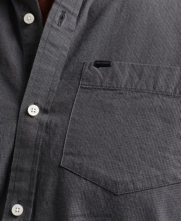 hombres Superdry gris camisa de algodón con microcuadros 2R68Z211
