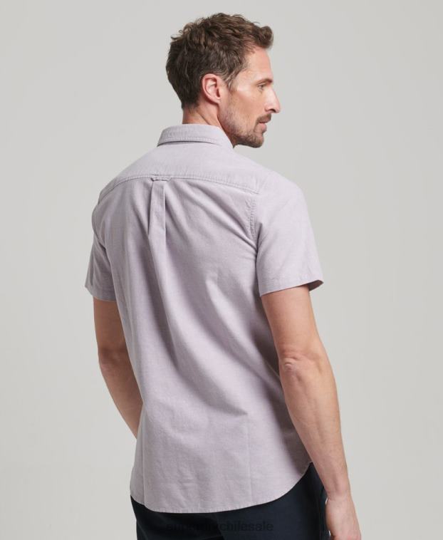 hombres Superdry púrpura camisa de manga corta 2R68Z129