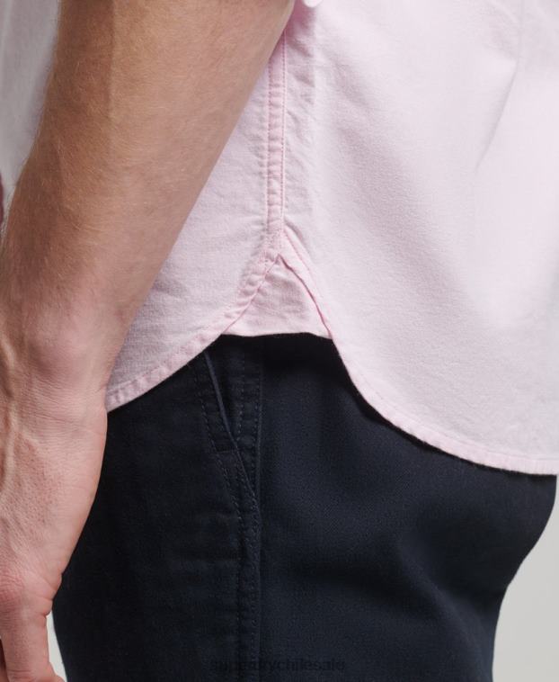 hombres Superdry rosa camisa oxford lavada 2R68Z126