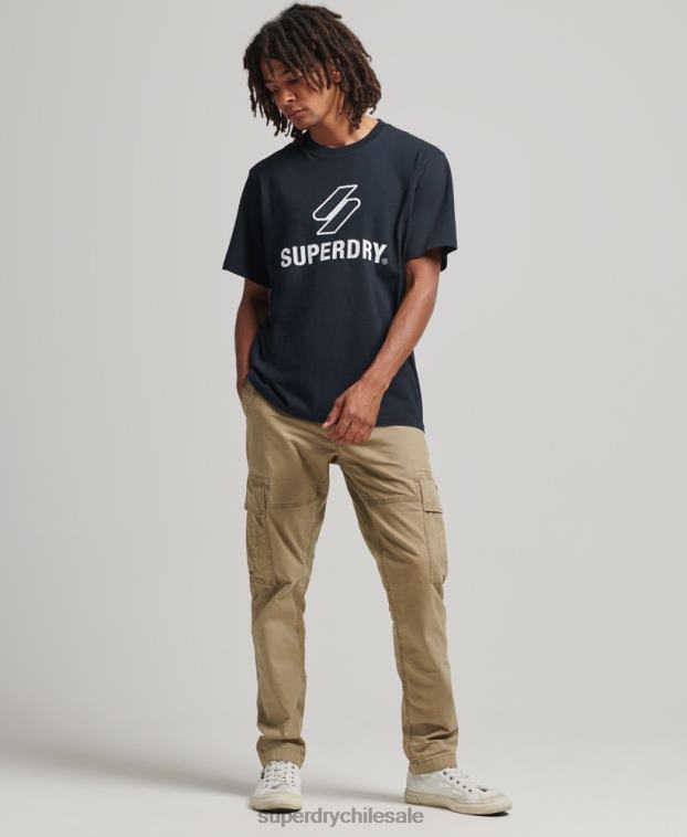 hombres Superdry Armada camiseta con aplique de logo apilado 2R68Z4880