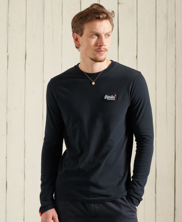 hombres Superdry Armada camiseta de algodón orgánico con bordado vintage 2R68Z6500