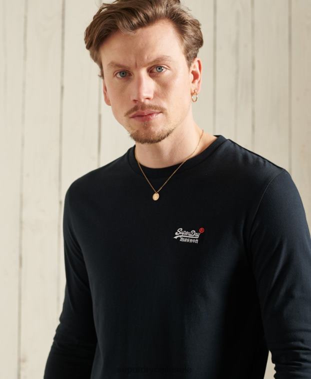 hombres Superdry Armada camiseta de algodón orgánico con bordado vintage 2R68Z6500