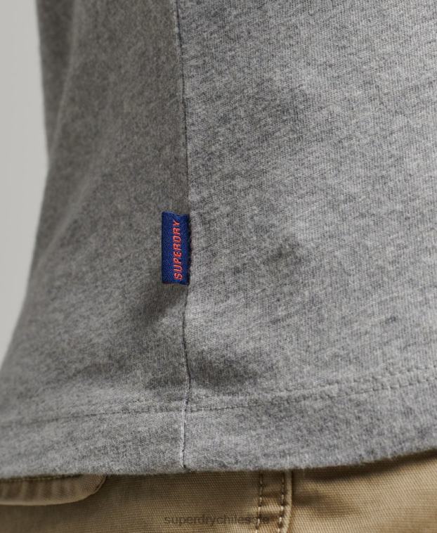 hombres Superdry Armada camiseta de béisbol con logo esencial de algodón orgánico 2R68Z4868