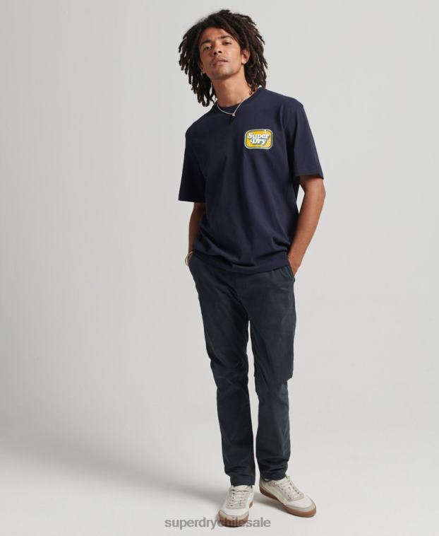 hombres Superdry Armada camiseta gráfica cooper retro años 70 2R68Z4811