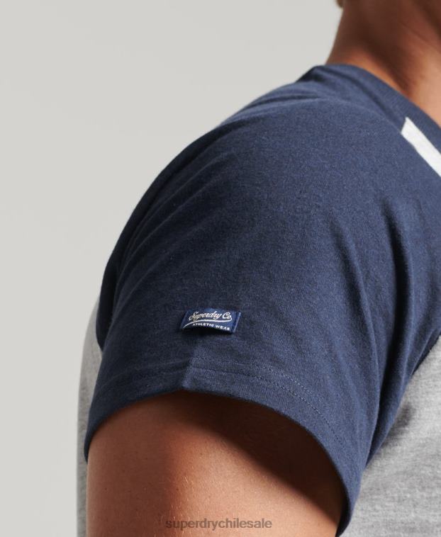 hombres Superdry Armada camiseta universitaria con guión 2R68Z4954