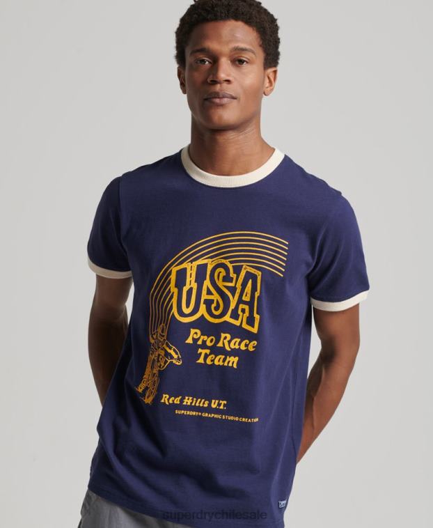hombres Superdry Armada camiseta vintage de mi generación 2R68Z4914