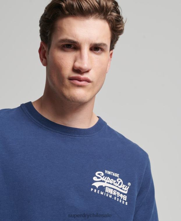 hombres Superdry Armada playera Heritage con logo vintage 2R68Z4896