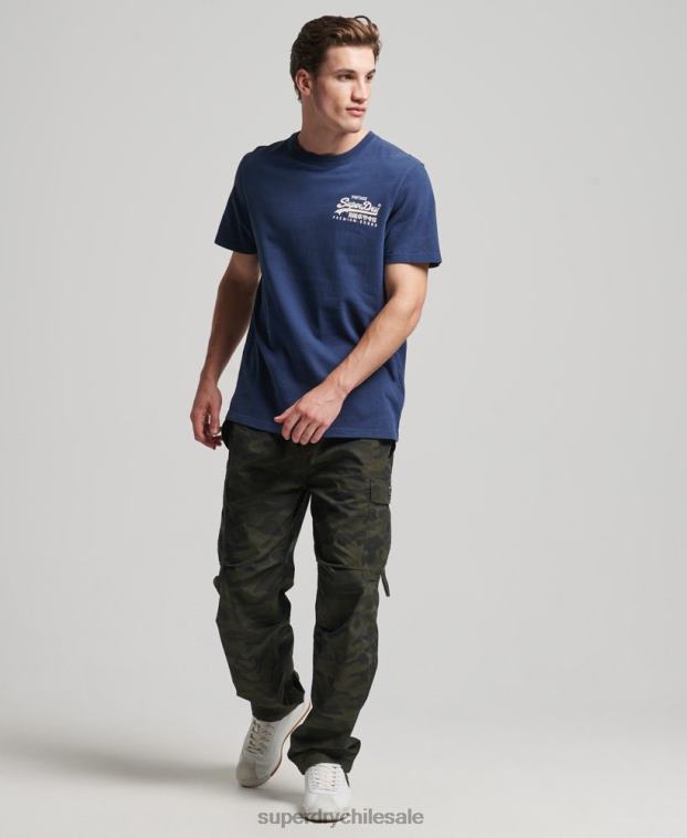 hombres Superdry Armada playera Heritage con logo vintage 2R68Z4896