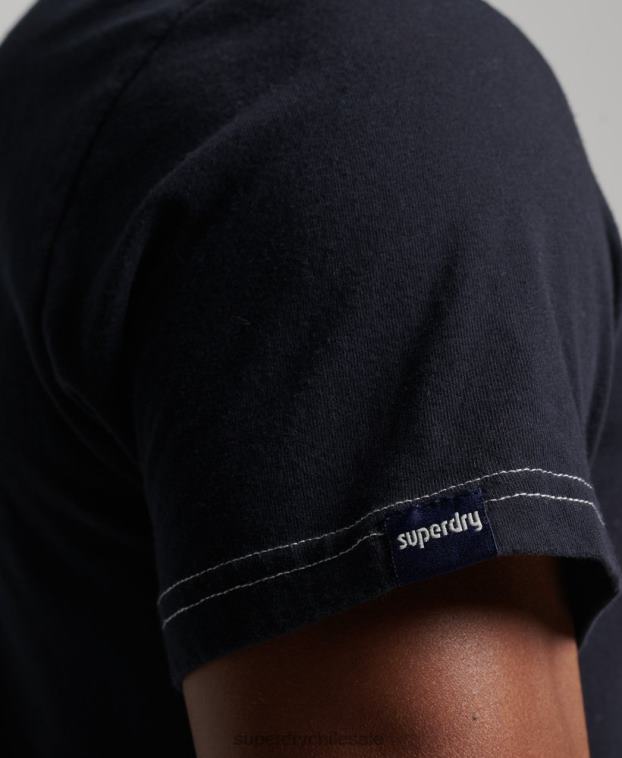 hombres Superdry Armada playera vintage de rayas de los años 70 2R68Z4873