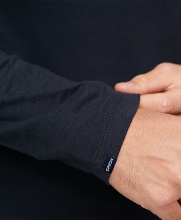 hombres Superdry Armada top de algodón orgánico con logo vintage bordado 2R68Z1462