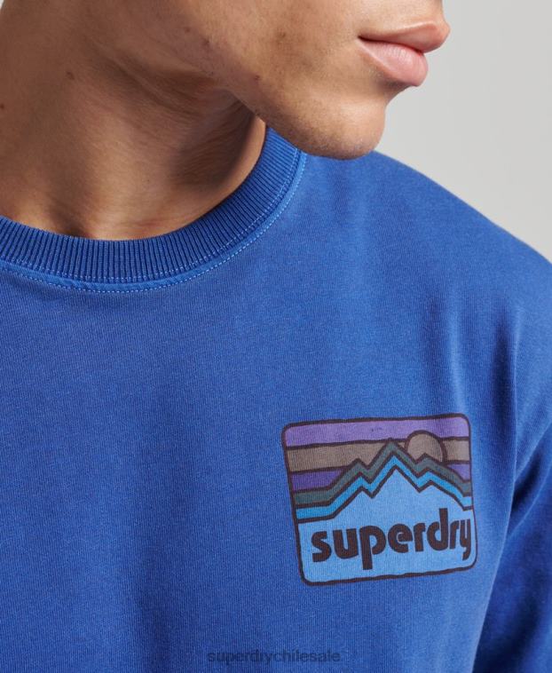 hombres Superdry Armada top de manga larga de terreno de los años 90 2R68Z6404