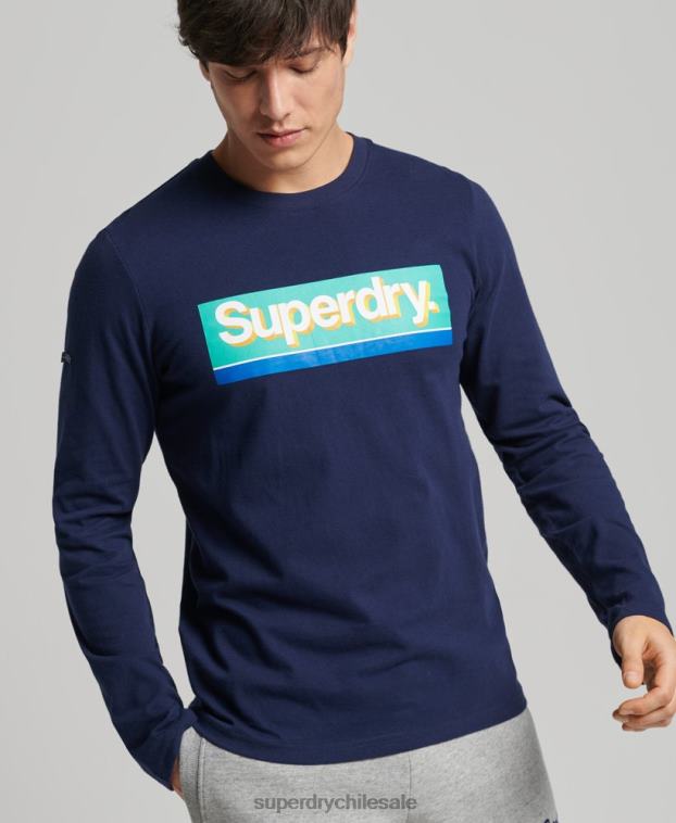 hombres Superdry Armada top de temporada con logo vintage 2R68Z6423